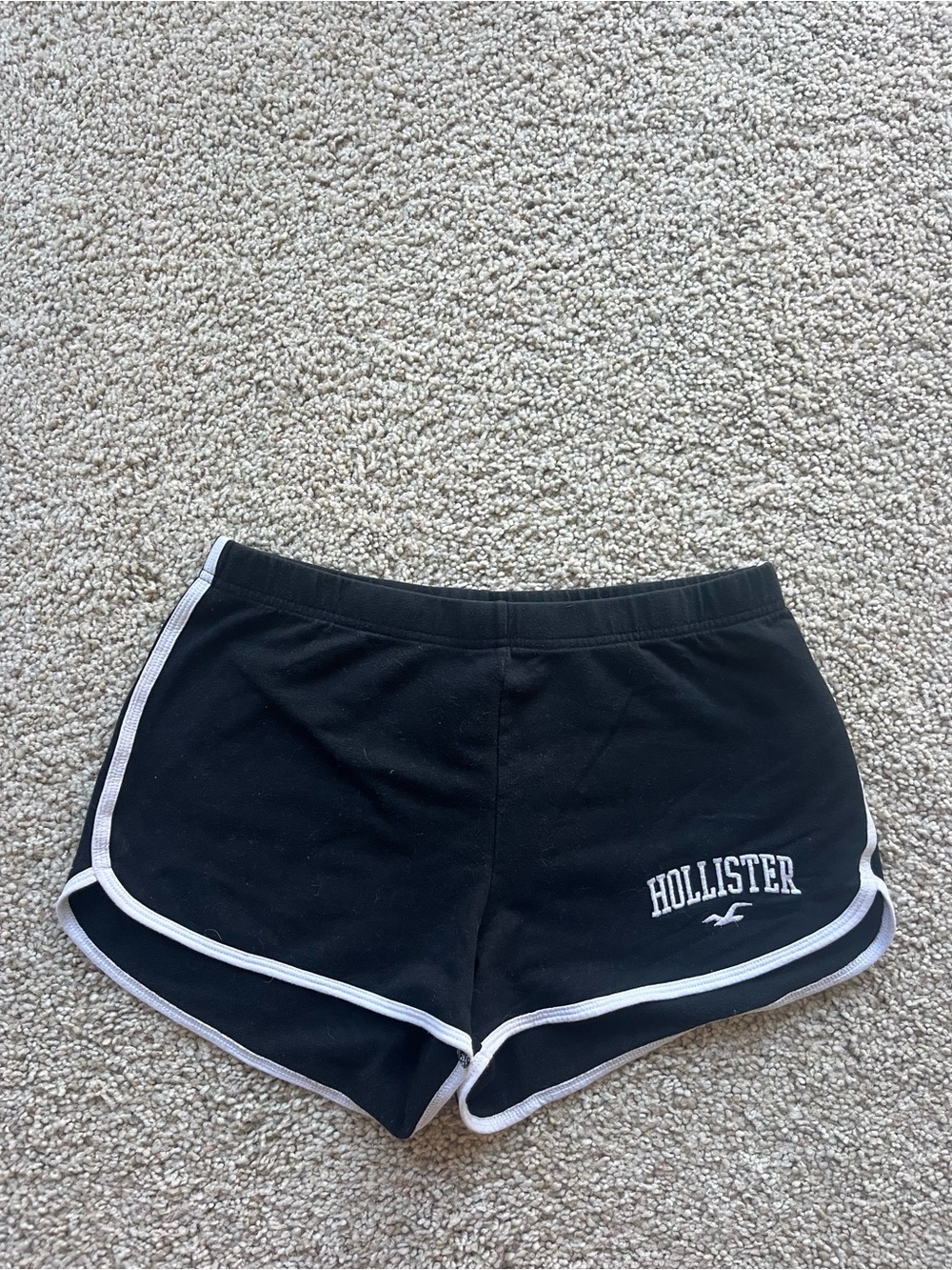 Hollister Black Shorts with White Trim